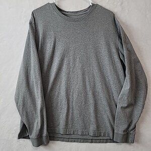Eddie Bauer Men's Long Sleeve Shirt Size XL Crew Neck Pullover Knit Gray Outdoor
